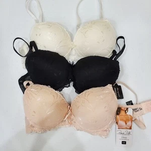 Rene Rofe Lingerie Bras Women Size 34C Extreme Push Up Set of 3 - Picture 1 of 9