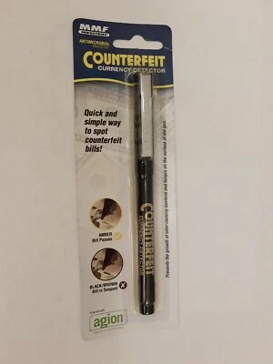 Pluma detectora de moneda falsificada MMF Industries ANTIMICROBIANA protegida Foto 1 de 3
