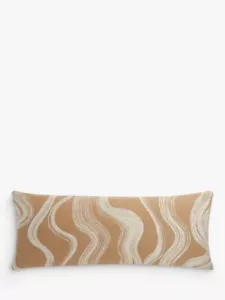 John Lewis Cushion L35 x W90cm Caramel Wave Texture - Picture 1 of 6