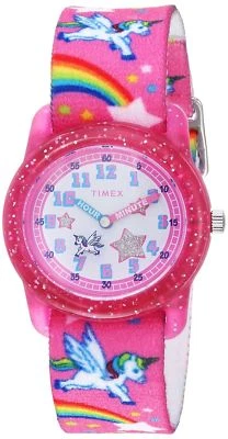Timex TW7C25500, Kid's Time Machines Pink Elastic Watch, Unicorn, Time Teacher - Image 1 of 2