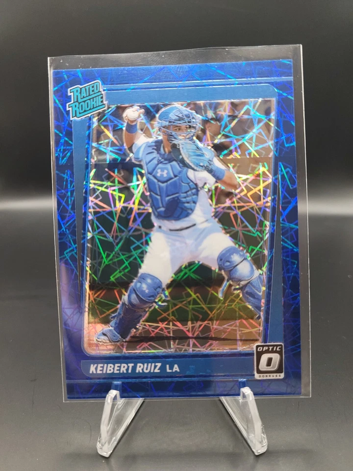 2021 Panini Donruss Optic Rated Blue Velocity Prizm /99 Keibert Ruiz Rookie RC - Image 1 of 2