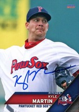 2017 Pawtucket Red Sox KYLE MARTIN Signed Card autograph AUTO PAWSOX
