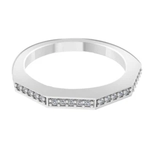 14KT Gold 0.08Ct IGI Certified Natural White Diamond Women's Ring - Picture 1 of 4