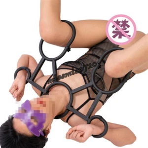 Metal Stainless Steel Handcuffs Shackles Restraint Frame Leg Splitter Constraint - Picture 1 of 6