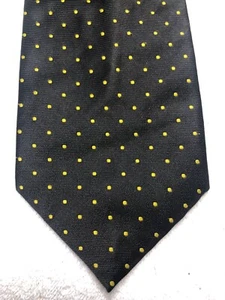 WINDSOR MENS TIE BLACK WITH GOLD 4 X 59 - Picture 1 of 4