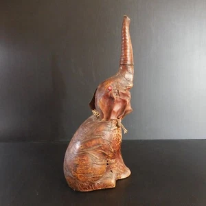 Sculpture statue figurine bouteille éléphant art déco VETROPELLE Italie N6122 - Imagen 1 de 12