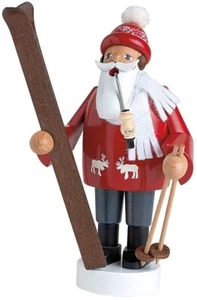 NEW IN BOX - KWO Bearded Skier - German Christmas Smoker / Incense Burner - Picture 1 of 4