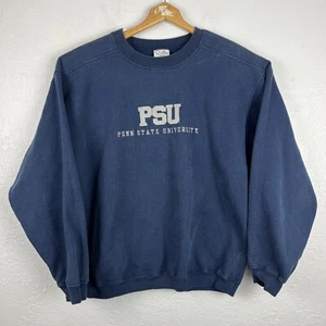 VINTAGE Penn State Nittany Lions Sweater Mens Gray Sweatshirt Cotton Exchange L - Picture 1 of 15