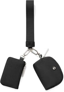 Mum's Memory Mini Zip Around Wristlet Wallet for Women Dual Pouch Black - Picture 1 of 6