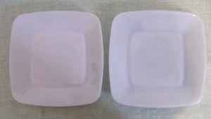 2 Vintage Fire King Delphite Blue Azurite Charm Square  Glass Salad Plate 8.25 - Picture 1 of 3