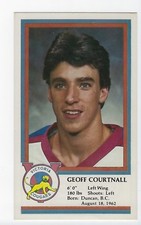 1982-83 Victoria Cougars (WHL) Geoff Courtnall postcard