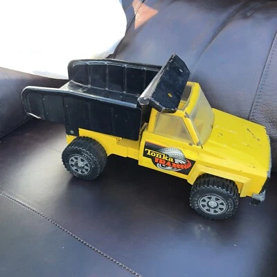 Camión de volteo Tonka Traxx años 80 con techo corredizo totalmente funcional 13 3/4" de largo de colección acero Foto 1 de 4
