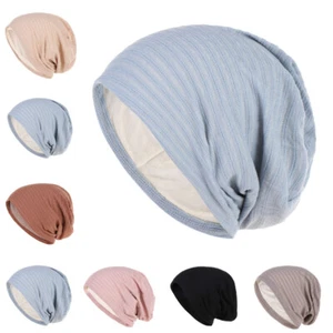 Indian Beanie Women Muslim Caps Head Cover Islamic Cancer Chemo Hats Headwear - Picture 1 of 17