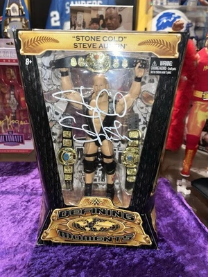 Фигурка WWE WWF Stone Cold Steve Austin Defining Moments с автографом Beckett - Изображение 1 из 4