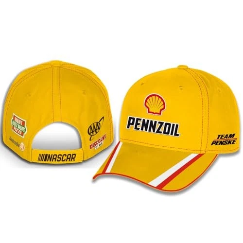 Joey Logano #22 NASCAR 2025 Adulto Uniforme Pit Sublimado Amarillo Sombrero Ajustable Foto 1 de 1