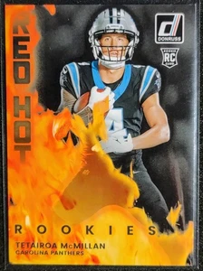 2025 Panini Donruss Red Hot Rookies Tetairoa McMillan #RHR-TMC (RC) Panthers - Picture 1 of 2