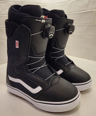 Vans 25/26 Encore OG Black White Womens Size 7 Snowboard Boots - Image 1 of 4