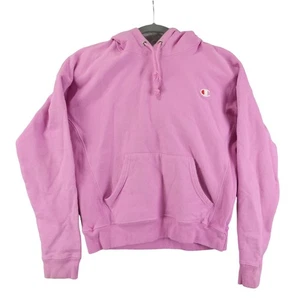 Champion Women's Pull Over Sweatshirt Pink Hoodie Size Med Reverse Weave Logo - Picture 1 of 9