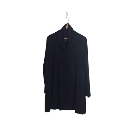 Top túnica Cutloose XL negro Lagenlook de gran tamaño suéter cuello capucha de gran tamaño Foto 1 de 4