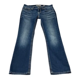 Sehr guter Zustand! Buckle BKE Payton Bootcut Jeans Damen Größe 30 x 31,5 Stretch Metallic - Bild 1 von 11