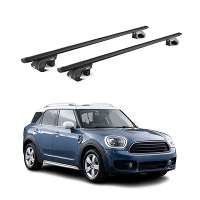 Roof Rack Luggage Carrier for Mini Cooper Countryman F60 2017-2024 Alu Black 2x - Image 1 of 4