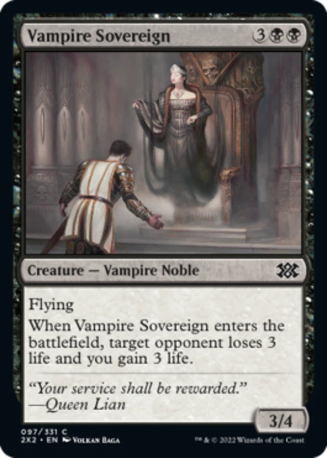 x1 Vampire Sovereign - Double Masters 2022 - NM - MTG - Image 1 of 1
