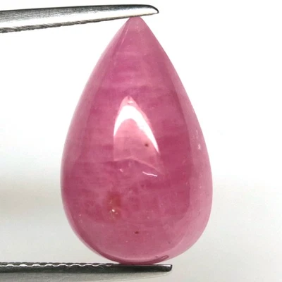 10.10 CT. Heated Pink Ruby Madagascar Pear Cabochon 9 x 15 mm. - Image 1 of 4