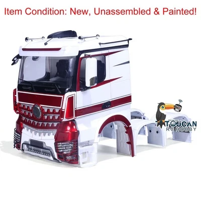 Plastic Painted Openable Cabin Body Shell for 1/14 6x6 RC Tractor Truck 6X4 Car - Image 1 of 4