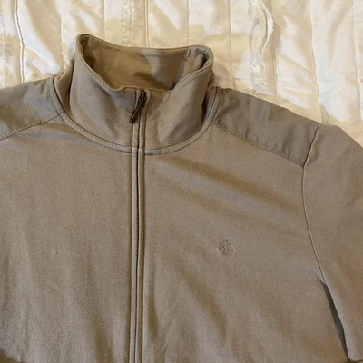 Lauren Ralph Lauren Sweatshirt Womens Large Brown Full Zip Mock Neck Track - Image 1 of 4