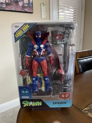 MCFARLANE TOYS 77 SPAWN 1977 (VERSIÓN AZUL) ROJO PLATINO ¡con CÓDIGO DIGITAL Y CÓMIC! Foto 1 de 4