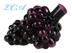 Antique PURPLE figural GRAPE bunch WHISKEY NIP hand BLOWN USA not foreign made - Picture 1 of 5