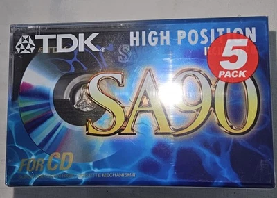 5 Stück TDK SA 90 Kassetten Leerkassetten Audiokassetten - NEU! Selten /M 105