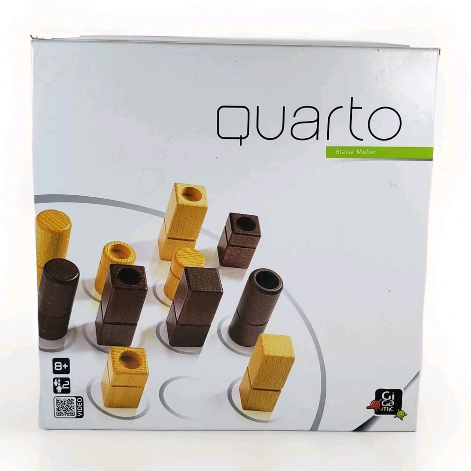Quarto Board Game The Wooden Shape Stacking Challenge By Gigamic Complete  - Image 1 of 4