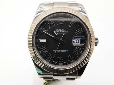 Часы Rolex 116334 41 Datejust серый циферблат рифленый ободок ремешок Oyster Do1025sxzxde - Изображение 1 из 4