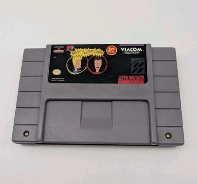 MTV's Beavis and Butt-Head (Super Nintendo SNES, 1994) Authentic Game Cartridge - Image 1 of 4