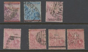 Cape of Good Hope Stamps 1868-1882 SG27;34;35;37;39;47 used CV £46.5 - Picture 1 of 2