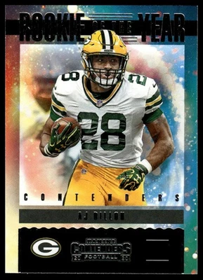 2020 Panini Contenders #RY-AJD A.J. Dillon Rookie of the Year Contenders - Image 1 of 2