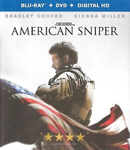 American Sniper - Bradley Cooper Sienna Miller 2-Disc Blu-ray + DVD + Digital HD