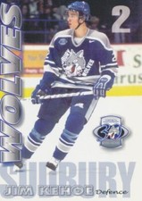 2001-02 Sudbury Wolves Team Issue # JIM KEHOE