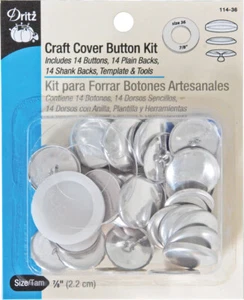 Dritz 114-36 Craft Cover Button Kits-Size 36 14/Pkg - Picture 1 of 1
