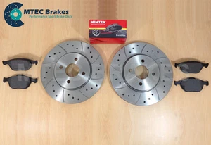 Focus ST170 Drilled Grooved Front Brake Discs & Pads - Picture 1 of 3