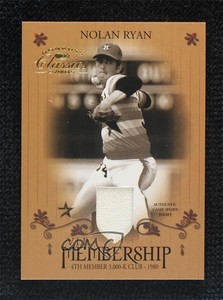 2003 Donruss Classics Membership VIP Memorabilia /80 Nolan Ryan #M6 HOF