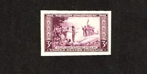 1935 U.S.COMMEM 3c Purple WISCONSIN IMPERF Sc#755 NG as Issued ^ - Picture 1 of 1