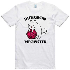 Dungeon Meowster Herren T-Shirt Katze normale Passform Baumwolle T-Shirt 100 % Baumwolle Gildan - Bild 1 von 1