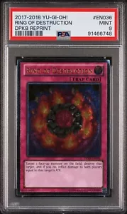 PSA 9 Ring Of Destruction UTR Duelist Pack Kaiba Unlimited POP 3 - Picture 1 of 6