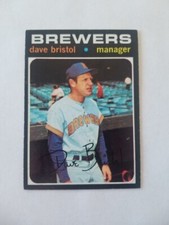 DAVE BRISTOL 1971 TOPPS BASEBALL CARD #637 MILWAUKEE BREWERS