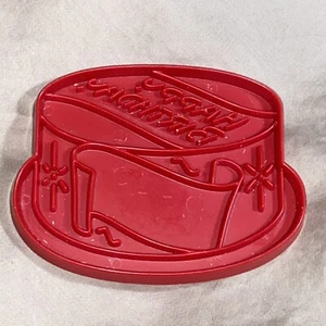 CORTADOR DE GALLETAS VINTAGE TUPPERWARE PLÁSTICO ROJO NAVIDAD  - Imagen 1 de 3