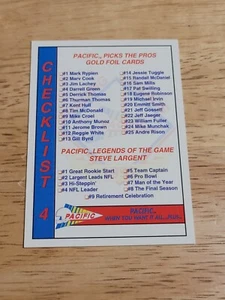 1992 Pacific #CL4 Checklist Inserts - Picture 1 of 2