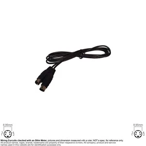 Cable S Video TV Mini Din MD 4 Pin Round Male to Male 6FT ST-0492 #105728 - Picture 1 of 2