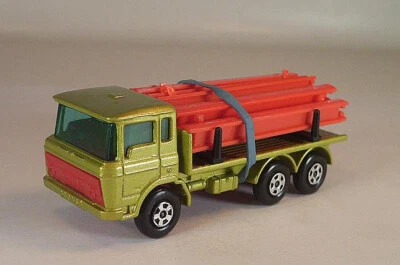 Matchbox Superfast Nr. 58 DAF Girder Truck gelbgrünmet. schmale Hohlräder 3 #383 - Bild 1 von 3